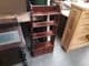 186313 / VINTAGE SOLID DARK WOOD BOOKSHELF WITH DRAWERS (SOME MARKS) - h107 X W51 X D17CM